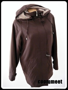 EWM csokoládébarna, levehető kapucnis, hosszított fazonú kabát (M-L) << lejárt 9483968 98 fotója