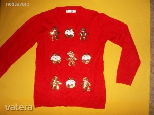M&Co strasszos karácsonyi mintás pulóver - 7-8 év -5 vásárolt termékből a legolcsóbb A << lejárt 7799793 38 fotója