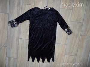Fekete bársony ruha boszi boszorkány varázsló hercegnő halloween jelmez E2 4488 << lejárt 9575294 49 fotója