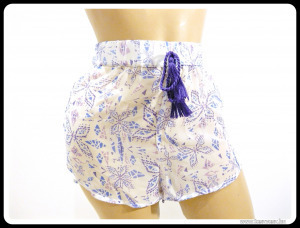 Kék-lila mintás, áttetsző fazonú, babydoll nadrág, short (L-XL) << lejárt 7502909 89 fotója