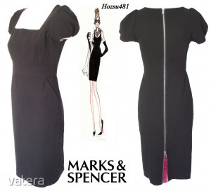 MARKS&SPENCER elegáns, egyedi fazonú fekete ruha, amire minden nőnek szüksége van 40-e << lejárt 7363899 26 fotója