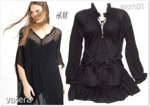 H&M extra csinos fekete BOJTOS muszlin TUNIKA RUHA ~M << lejárt 6273801 12 fotója