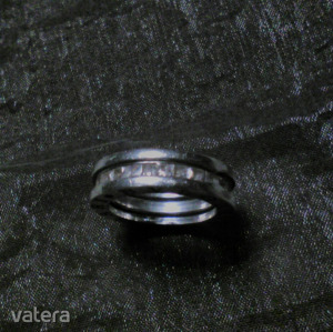 Bvlgari ezüst bulgari bvl gyűrű 18mm 57(8) vastag végig nagy méretű cirkónia köves +ta << lejárt 9866800 3 fotója