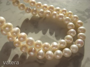 fehér kerek természetes igazgyöngy gyöngy nyaklánc 51 cm gyöngy 7 m << lejárt 9442698 24 fotója