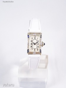 Exkluzív antik Art Deco 20 karátos fehérarany gyémánt és zafír drágakő díszítésű éksze << lejárt 9575381 21 fotója