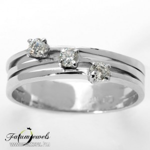 14k Hármas Kis Modern Gyémántgyűrű << lejárt 1498709 59 fotója