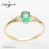 ER347 14k Gyémánt Smaragd Gyűrű << lejárt 540956