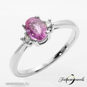 ER309 14k Gyémánt Rózsaszín Zafír Gyűrű << lejárt 2907847 48 fotója
