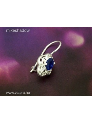 Kék köves beakasztós női ezüst fülbevaló << lejárt 52124