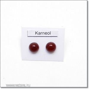 Karneol 8 mm-es félgömb ásvány fülbevaló << lejárt 5224936 37 fotója