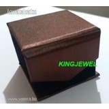 ESKÜVŐ - Négyzet formájú gyűrűtartó doboz - csokoládébarna szatén ékszerdoboz 3&euro; << lejárt 222016
