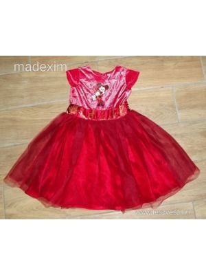 116-os Gyönyörű piros tüllös gésa Minnie Mouse alkalmi ruha jelmez e18 701-2 << lejárt 574758