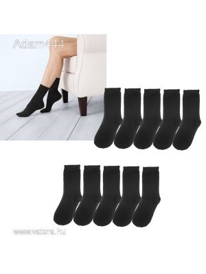 Női zokni / 10 pár / 35-41 méret / egyszínű fekete << lejárt 122684