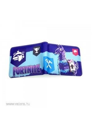 Fortnite Llama gamer pénztárca (érmetartóval) - világoskék lila színben << lejárt 982913