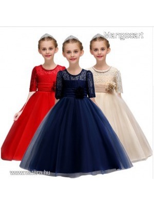 Koszsorúslány , elsőáldó ruha, elegáns, alkalmi kislány ruha , több méretben, színben 120-170cm << lejárt 500100