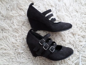 new look fekete művelúr alkalmi magassarkú cipő / 33 (UK1) << lejárt 7889206 96 fotója