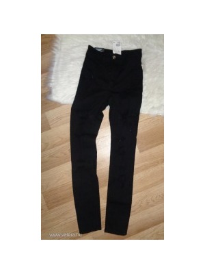Xs Super skinny szaggatott high jeans fekete h&m új cimkés << lejárt 700376