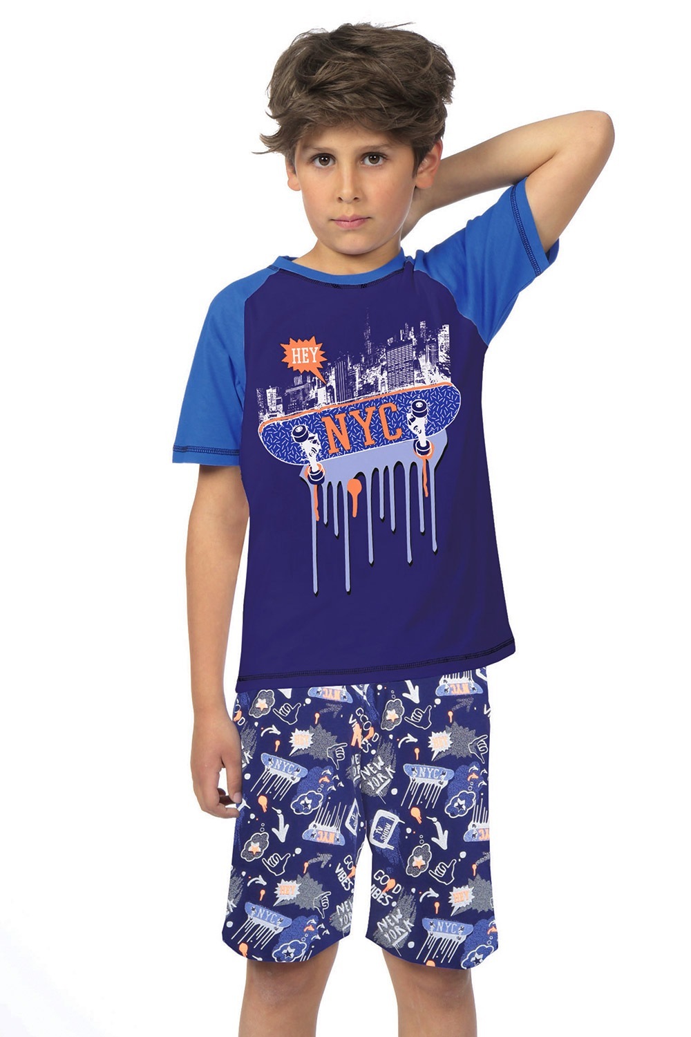 NYC fiú pizsama fotója