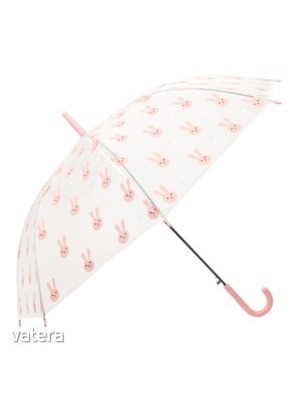 CLEEF.JZCUM0001P Gyerek esernyő 90x55cm, átlátszó-rózsaszín nyuszis << lejárt 828225