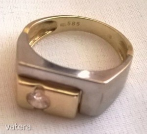 Eladó férfi 14 karátos arany gyűrű (részben fehér arany) << lejárt 7126092 82 fotója