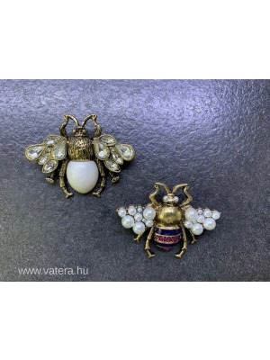 Gucci jellegű méhecske bross gyöngyökkel kristályokkal azonnal vihető új 2 féle << lejárt 818049