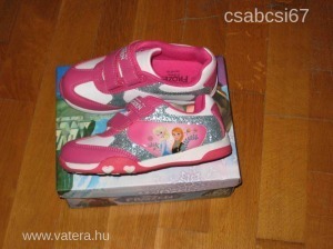 Fehér-rózsaszín csillogó Jégvarázs/Frozen cipő: 30-as, Deichmannból.Újszerű! << lejárt 2457454 86 fotója