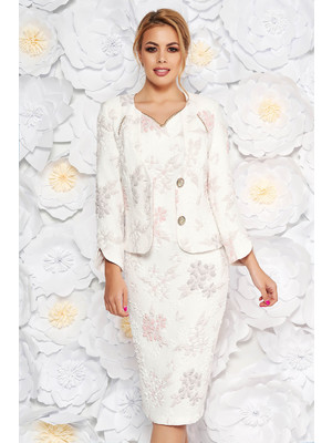 Világos rózsaszín két részes elegáns női kosztüm lamé szál << lejárt 530086