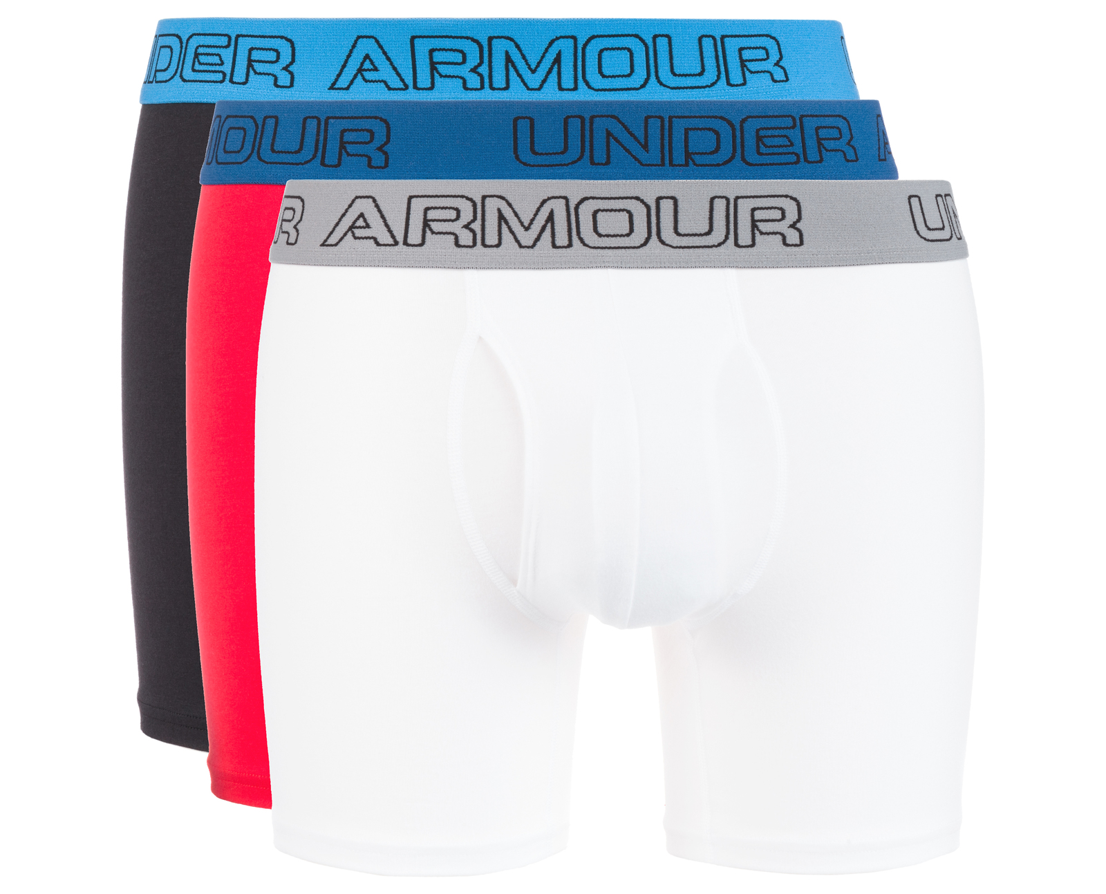 Under Armour Charged Cotton® Stretch 6” Boxeralsó 3 db Kék Piros Fehér << lejárt 4173123 4 fotója