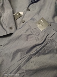 H&M Slim fit öltöny Új 50 48 szürke enyhén fényes cimkés zakó nadrág << lejárt 8963751 27 fotója
