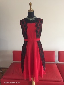 Rainbow különleges elegáns piros női ruha / business ruha /koktél ruha fekete csipkéve << lejárt 5317744 65 fotója