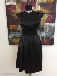 Orsay minőségi fekete elegáns selyem szatén business ruha / koktél ruha 36 << lejárt 8959866 97 fotója