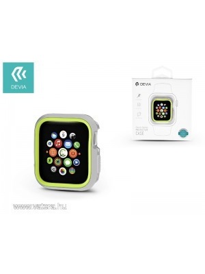 Apple Watch 4 védőtok - Devia Dazzle Series 40 mm - ezüst/neon zöld << lejárt 271555