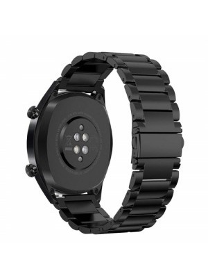 Pótszíj (rozsdamentes acél, állítható) FEKETE - Huawei Watch GT / Honor Watch Magic << lejárt 42031