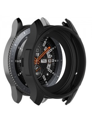 Szilikon keret (BUMPER, ütésálló) FEKETE - Samsung Gear S3 Frontier / Galaxy Watch 46mm << lejárt 602998