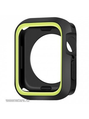 Szilikon keret (ütésálló) FEKETE / ZÖLD - Apple Watch 4 40mm << lejárt 193366