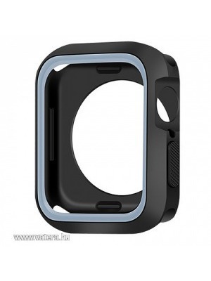 Szilikon keret (ütésálló) FEKETE / SZÜRKE - Apple Watch 4 40mm << lejárt 436552