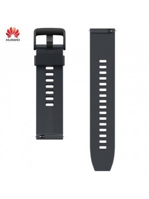 Huawei 02232UDB Pótszíj (szilikon, állítható, csíkos minta), fekete - Huawei Watch GT / Honor Wat... << lejárt 698079