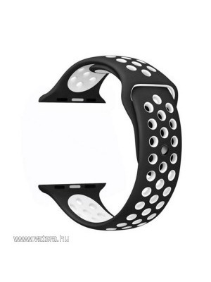 Apple Watch 42mm Fekete-Fehér Szilikon Óraszíj << lejárt 388368