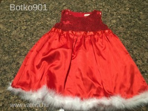 Karácsonyi piros flitteres ruha 116 méret Új!! << lejárt 1503234 0 fotója