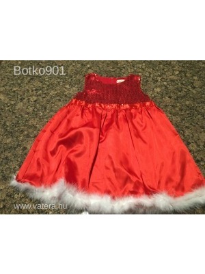 Karácsonyi piros flitteres ruha 116 méret Új!! << lejárt 41163