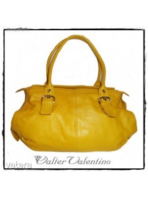 Csodás napsárga WALTER VALENTINO valódi bőr olasz táska - 1 Ft-ról << lejárt 709317