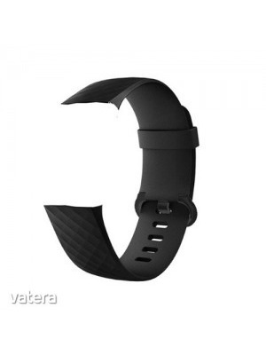 Fitbit Charge 3 cserélhető szilikon szíj - fekete - black << lejárt 271931