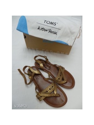 Új TOMS valódi bőr márkás trendi kényelmes női szandál saru cipő boho 36 37 << lejárt 370800