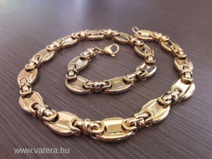 Nemesacél-orvosi fém barakka nyaklánc arany színben 62cm / 1,5cm << lejárt 8935110 69 fotója