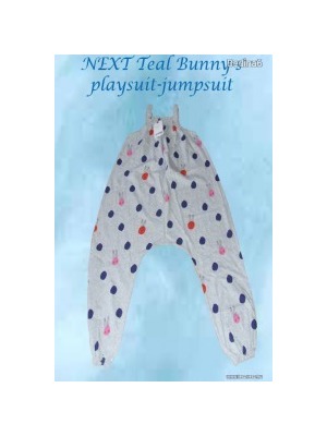 NEXT új, címkés Teal Bunny koll. playsuit/jumpsuit 116-os méretben (5-6 év) << lejárt 883005