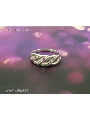 Női ezüstgyűrű, ezüst gyűrű lánc mintás Minden méretben! << lejárt 825746