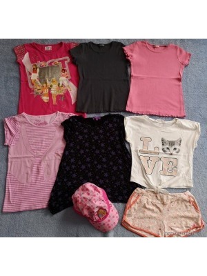 134/140-es lány ruha csomag - H&M, Next, Decathlon, Barbie << lejárt 105114