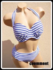 Crew kék-fehér csíkos, push-up bikini (44-46) << lejárt 9382549 92 fotója
