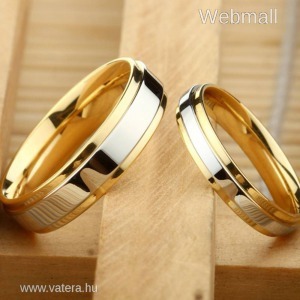 Nemesacél ezüst-arany színű karikagyűrű, 11 << lejárt 3037347 97 fotója