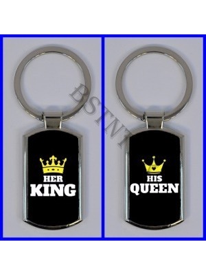 King Queen páros mintás elegáns fém kulcstartó << lejárt 372261